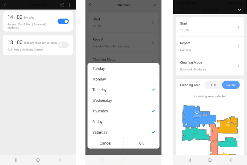Reinigungsplan wird in der Roborock S8+ App eingerichtet